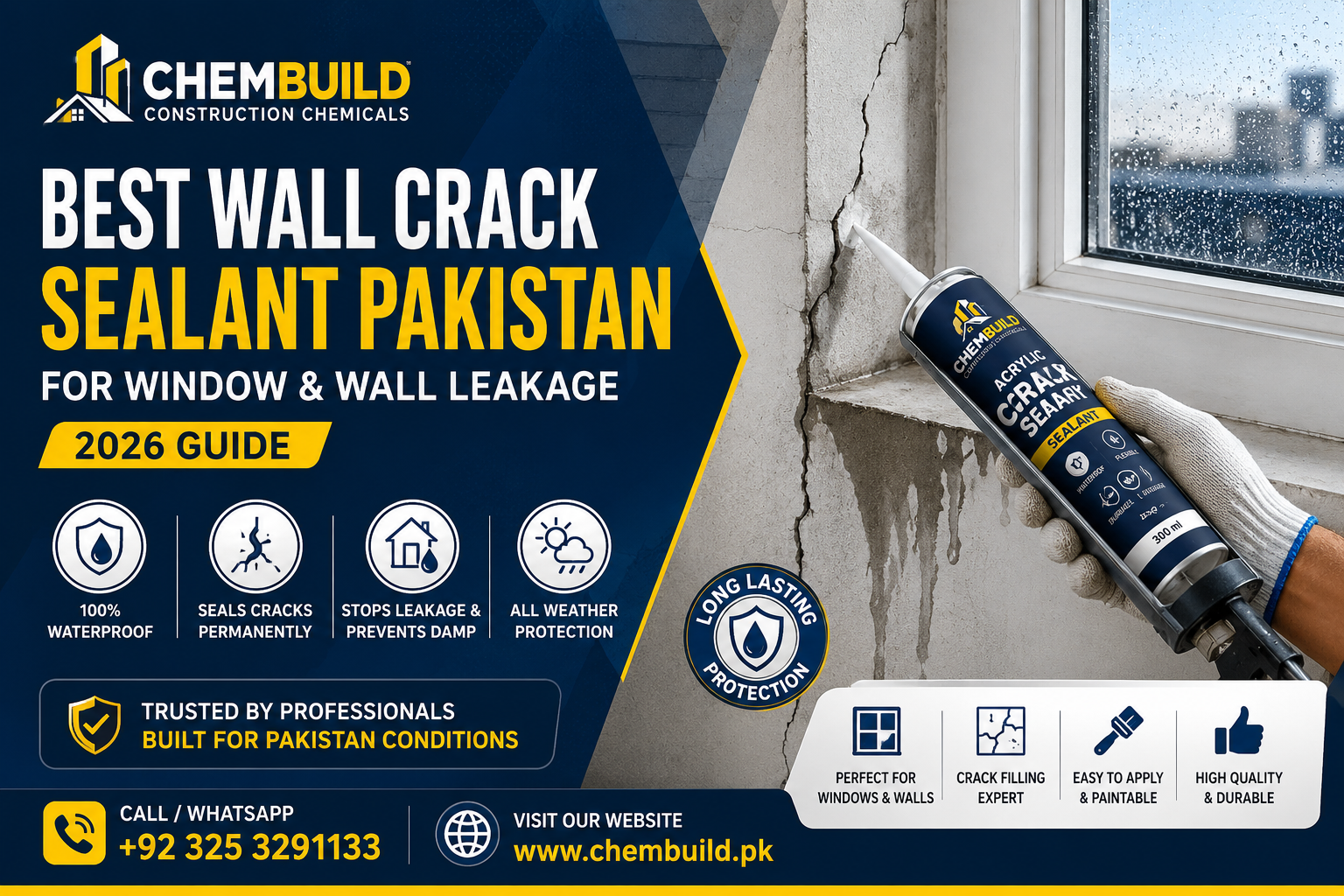wall crack sealant in Pakistan