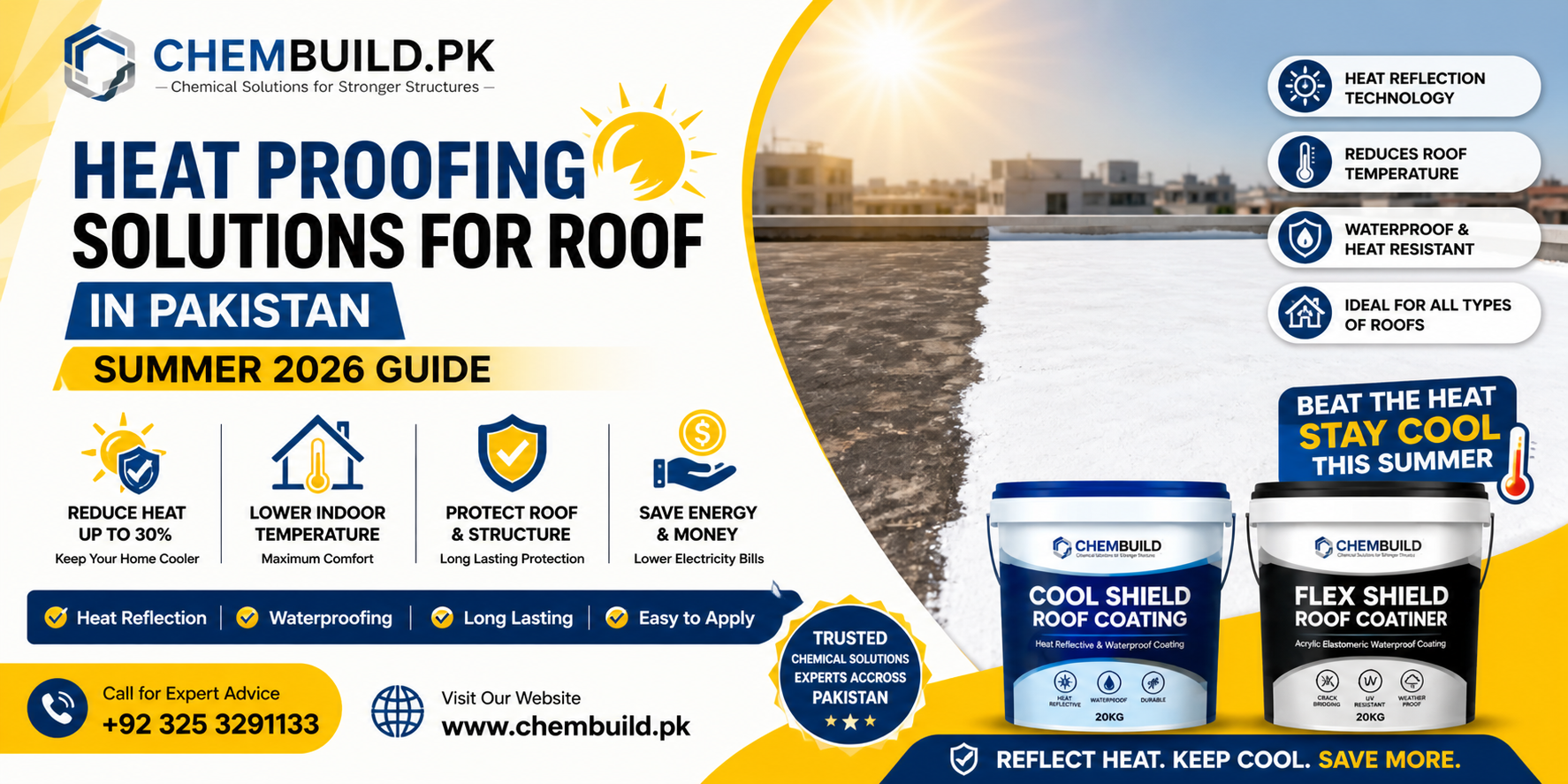 heat proofing solutions for roof in Pakistan
